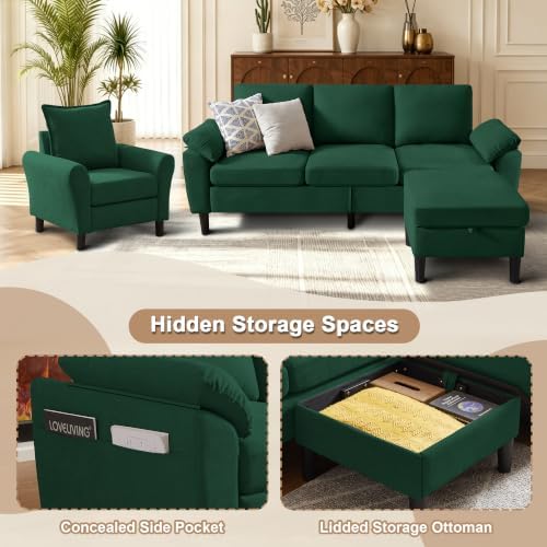 3 Pieces Sectional Sofa, Couch Set - Image 5