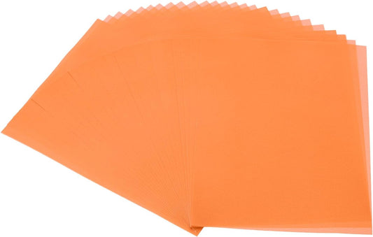 PATIKIL 30 Sheets Vellum Paper 8.5x11inches, Printable Translucent Paper 100GSM Colored for Invitations Laser Inkjet Printing Card Making Crafting Wedding Tracing, Orange