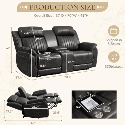 Power Loveseat Recliner Sofa - Image 2