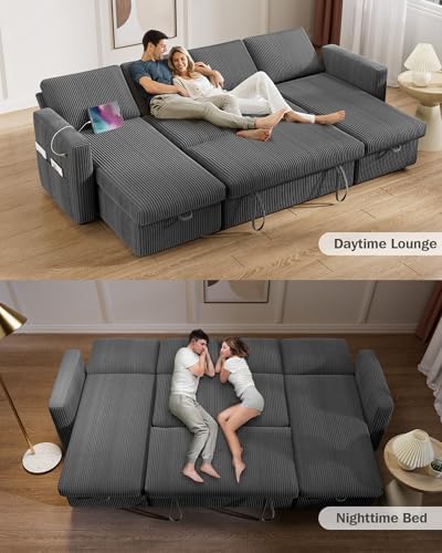 Vipbear 104" Sectional Sleeper Sofa Bed - Image 5
