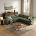 LINSY HOME Modular Sectional Sofa 5 Seat Couch Corduroy Cloud Couch by LINSYHOME
