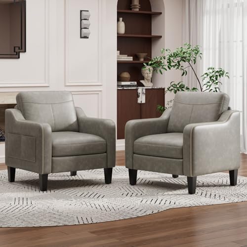 MALOL PU Leather Accent Chair Set of 2 by MALOL