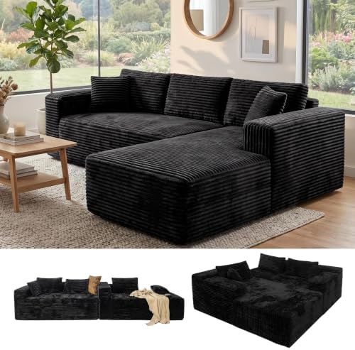 Boneless Couch Modular Sectional Sofa Cloud Couch by Cloud-LikeComfortYouCanFee