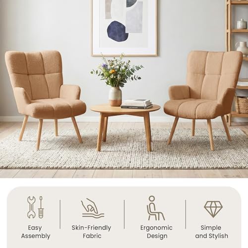 Joysoul Modern Accent Chair, High Back Arm Chair - Image 3
