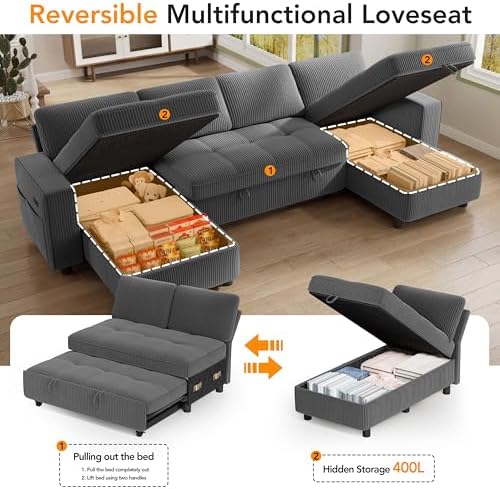 Vipbear Sectional Sleeper Couch - Image 7