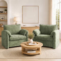 Oversized Accent Chair Set of 2, Comfy Reading Chair by VisittheEcoMozz