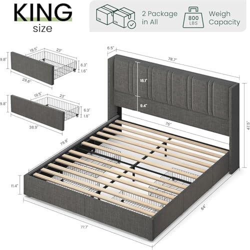 LARMACE King Size Bed Frame - Image 2