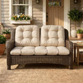 Outdoor Wicker Chair Cushions, 44×19×4 in, Waterproof by TheKorva