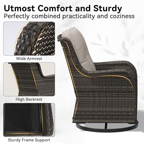 Outdoor Swivel Rocker Patio Chair - Image 3