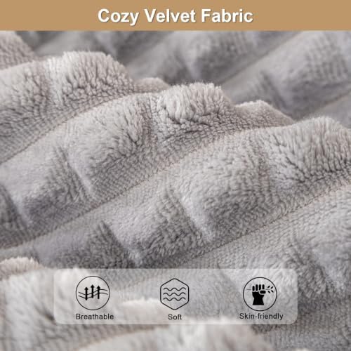 Soft Velvet Couch Arm Covers Washable - Image 2