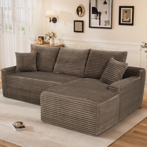 85" L Shaped Cloud Boneless Sectional Couches - Image 4