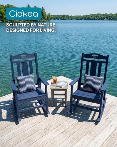 Ciokea Oversized Outdoor Rocking Chairs Set of 8, 380lbs Heavy-Duty Large Patio - Image 6