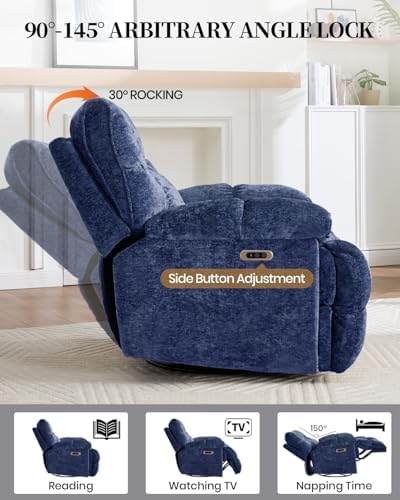 Oversized Power Swivel Rocker Recliner Chair - Image 6