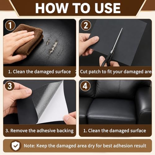 BSZHTECH Self Adhesive Leather Repair Patch Tape - Image 6