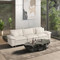 HERA'S HOUSE 124" Oversized Modular Sectional Straight Sofa, Corduroy Beige by HERASHOUSE