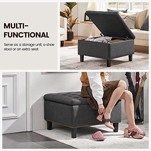 Yaheetech 28in Storage Ottoman Coffee Table - Image 6