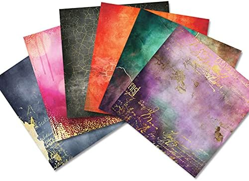 Scrapbook Paper Pad 12x12 Colored Sheets, Single-Sided Decoupage Pages, Colorful Cardstock for Scrapbooking, DIY Background, Cardmaking Supplies, Junk Journal Craft – 24 Pcs