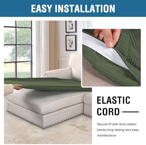 H.VERSAILTEX Super Stretch Individual Chaise Cover Sectional Couch Covers - Image 5