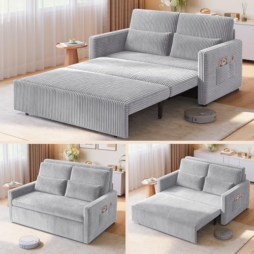 Ahomly 3 in 1 Pull Out Convertible Sofa Bed, 77.2'' Extended Length by Ahomly