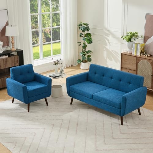 Tbfit Mid Century Modern Sofa Couch, Loveseat & Accent Chair by TBfit
