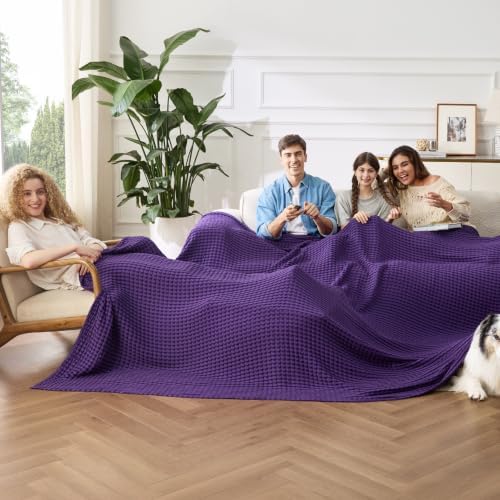 Bedsure Cooling Waffle Blanket for Hot Sleepers, Oversized King - Image 2