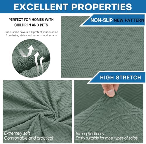 XINEAGE 4-Piece Stretch Sofa Cover, Washable Couch Covers - Image 5