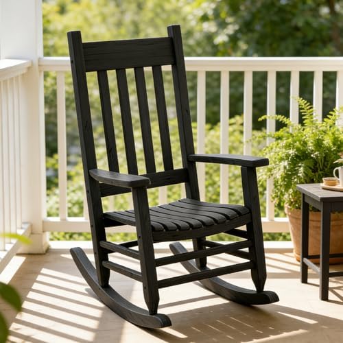 Oversized Outdoor Wooden Rocking Chair - Image 7