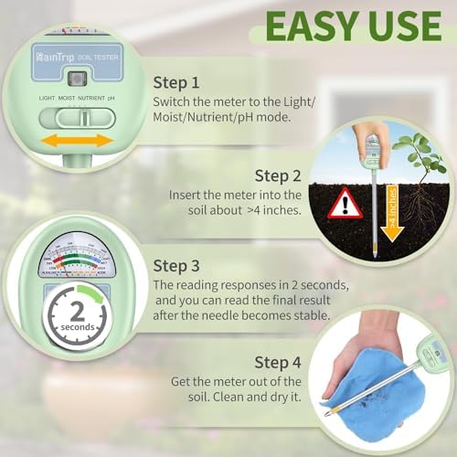 Soil Moisture Meter, 4-in-1 Soil Ph Meter, Soil Tester - Image 5