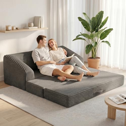 Loveseat 51 inch, 2-in-1 Convertible Tri-Folding Sofa Bed - Image 2