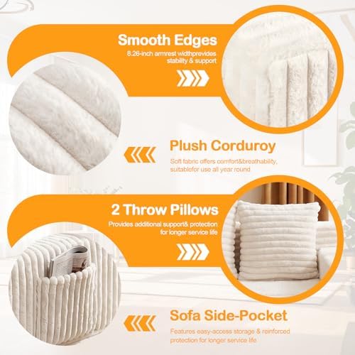 Erament Boneless Loveseat Convertible Sofa Bed, Folding Floor Futon Sleeper - Image 6