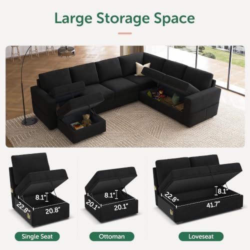 HONBAY Sectional Sleeper Couch - Image 5