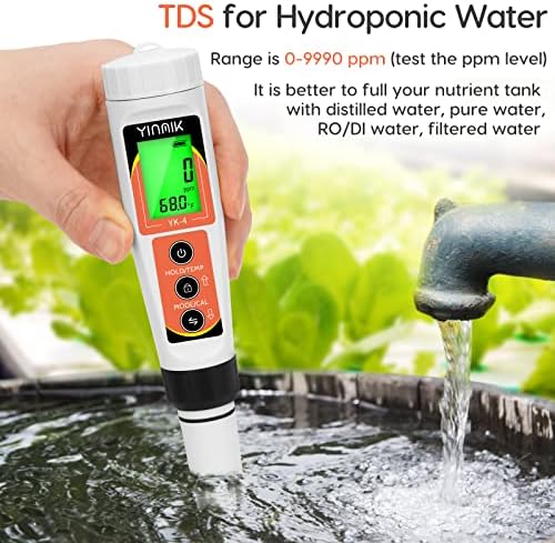 YINMIK PH Meter, Digital 4 in 1 PH EC TDS Temp Meter - Image 5