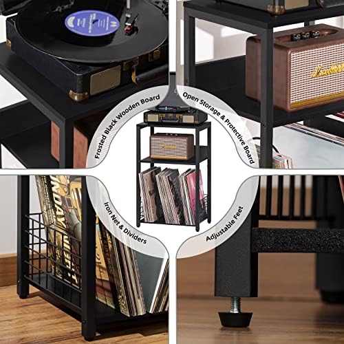 LELELINKY Black End Table, Small Side Table - Image 6