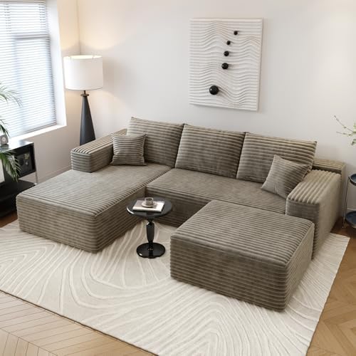Settab 95" Boneless Couch Modular Sectional Sofa by Settab
