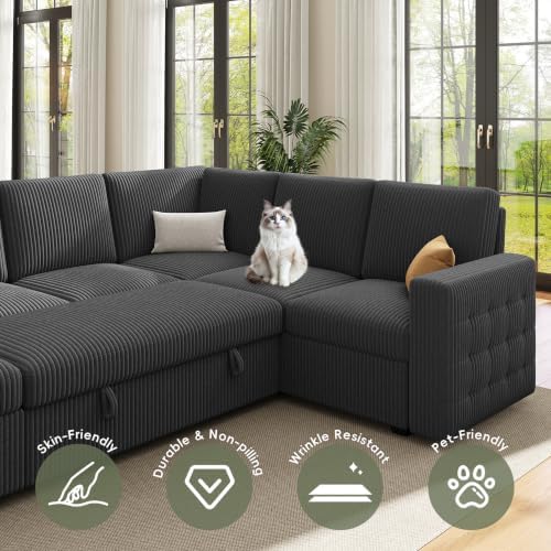 104" Sectional sleeper Sofa Bed, Pull Out Couch - Image 7