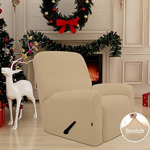Easy-Going Stretch Recliner Chair Sofa Slipcover Washable Sand - Image 2