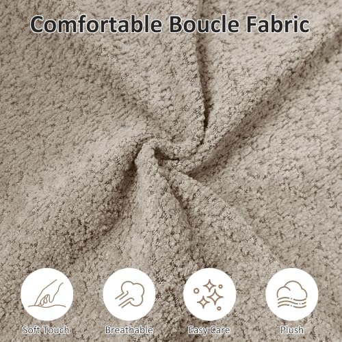 VANOMi 90.9" Boucle 3-Seater Deep Seat Sofa, Oversized Cloud Couch - Image 6