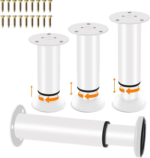 4 Pcs Adjustable Height Furniture Support Legs 7.08-12.2 inch, Metal Adjustable by Yoposeo