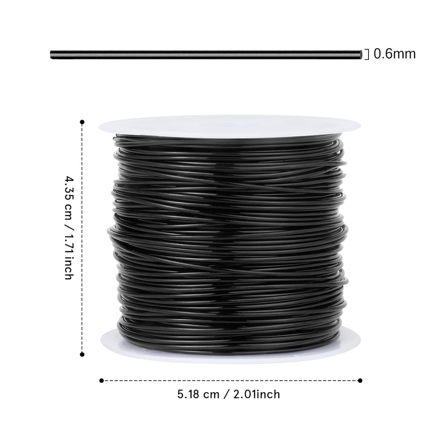 164FT Jewelry Wire 22 Gauge Tarnish-Resistant Copper Beading Wires Roll Bulk for DIY Crafts Jewelry Making, Black Wire