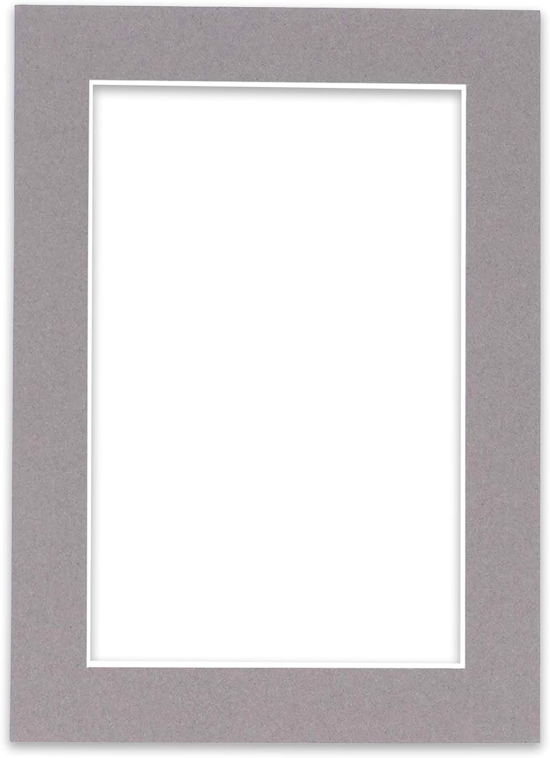 5x7 Mat for 8.5x11 Frame - Precut Mat Board Acid-Free Charcoal 5x7 Photo Matte Made to Fit a 8.5x11 Picture Frame, Premium Matboard for Family Photos, Show Kits, Art, Picture Framing, Pack of 1 Mat