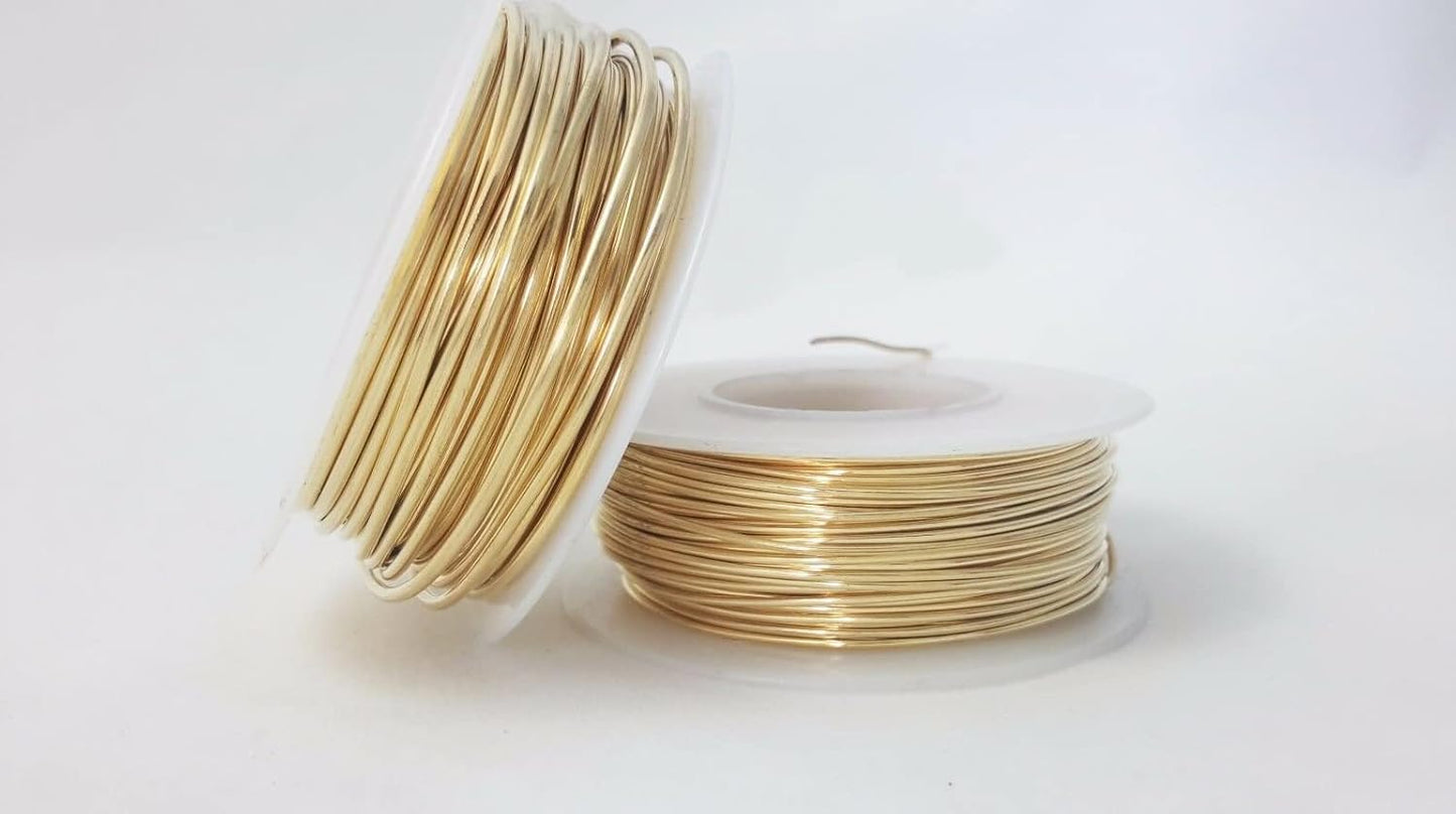 14 Gauge, Jeweler's Brass Wire, Red Brass, Round Dead Soft CDA #230 Alloy Jewelry Grade - 4oz (21FT) by CRAFT WIRE