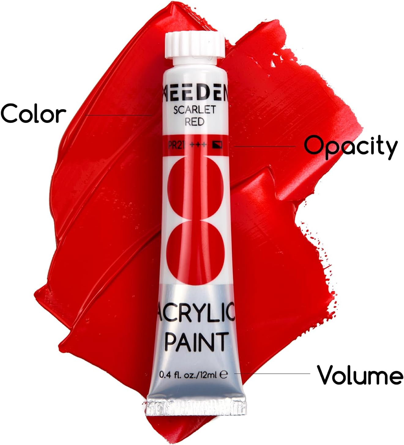 MEEDEN Beginners Acrylic Paint Set: 24 Colors 12ml/0.41 fl oz Heavy Body Art Craft Paints - Non-Toxic Rich Pigment Hobbists Halloween Pumpkin Painting for Kids Adults on Canvas Wood Fabric