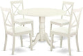 East West Furniture DLBO5-LWH-LC 5 Piece Dining Room Furniture Set Includes a by EastWestFurniture