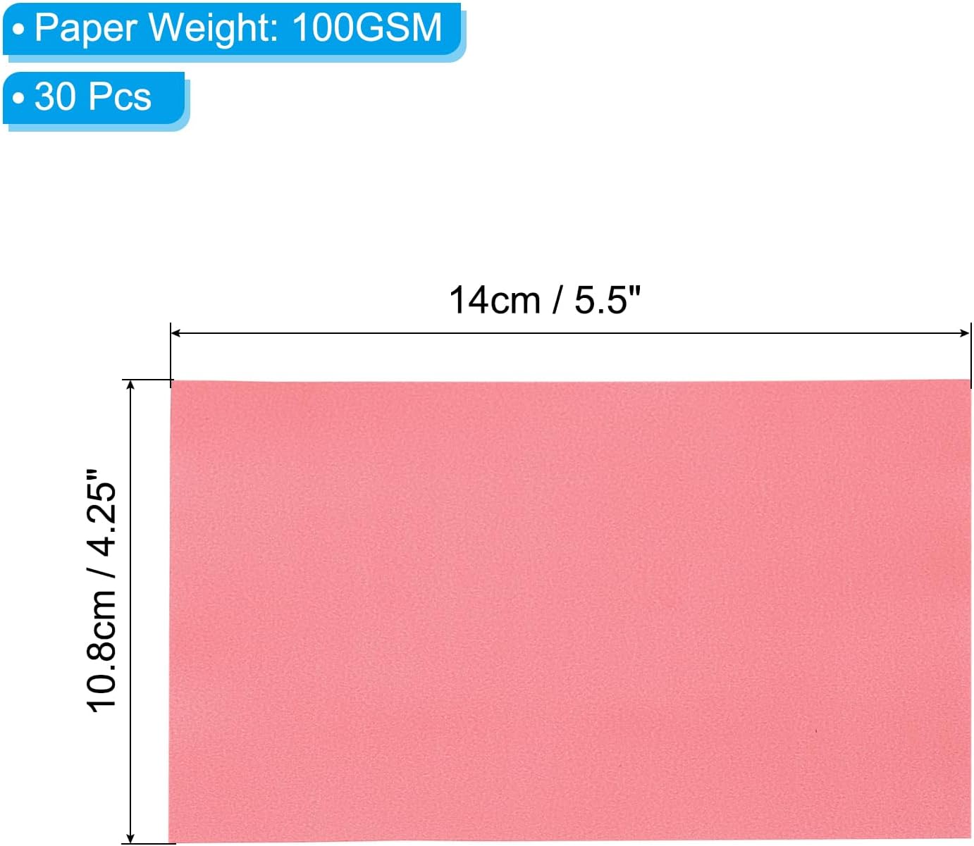 PATIKIL 30 Sheets Vellum Paper 4.25x5.5, Vellum Paper Printable Translucent Paper 100GSM Colored for Invitations Laser InkJet Printing Card Making Crafting Wedding Tracing, Red