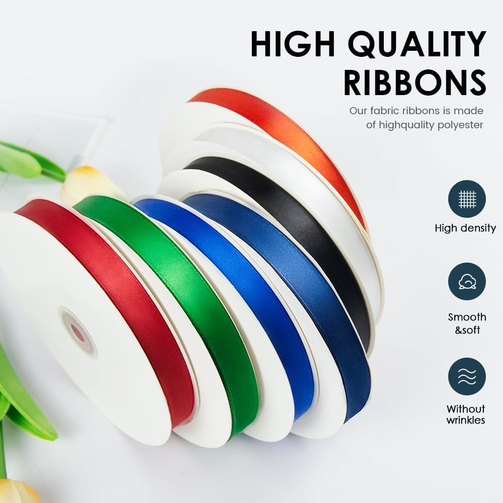 3" Wide x 25 Yards Single Face Polyester Satin Ribbon, Satin Ribbon for Crafts, Gift, Hair Bows, Wedding Party Decoration, Bow Making & Other Projects (Lavender)