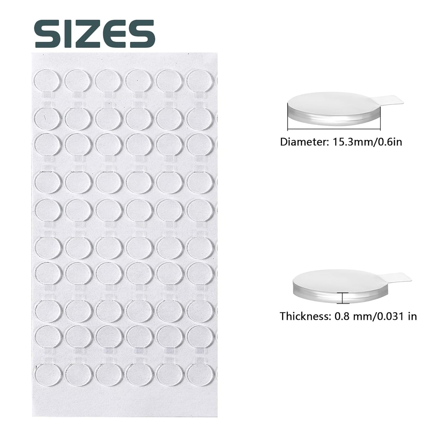 Adhesive Stick dots Two-Sided Sided Mounting Putty Stick Tack for Wall Hanging Crafts Balloons Festival Party Decorations,Clean Removable(0.6"*0.6"-160)