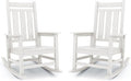 KINGYES Oversized Outdoor Rocking Chair Set of 2, All-Weather Patio Rocking by KINGYES