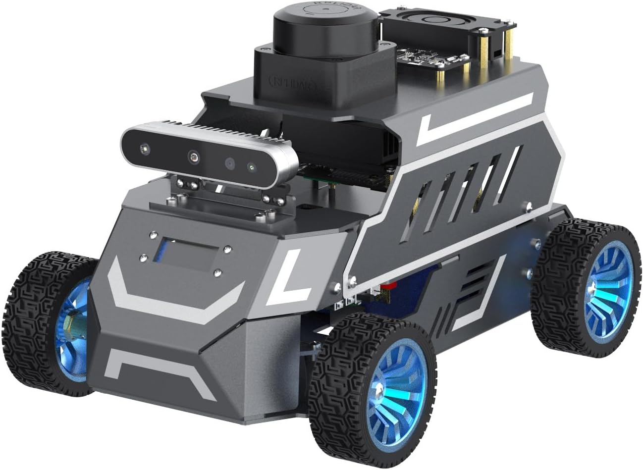 Yahboom for Jetson Orin Nano 8GB Super Ackerman Chassis, ROS2 AI Coding Robot with Large AI Model, SLAM Mapping and Autonomous Driving (Ultimate with Orin Nano 8GB)