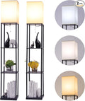 Gupuzm Floor Lamp with Shelves, Modern Square Standing Lamp with 3 Color by GUPUZMproducesandsellslamp