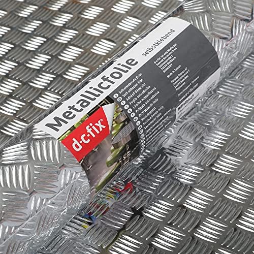 d-c-fix® Sticky Back Plastic Metallic Chequered Plate High Gloss Silver 67.5cm - Image 5